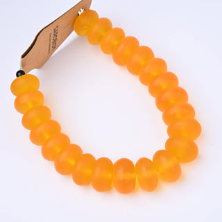 Perle in Resina Artigianali Rondella Giallo Senape 20x12mm