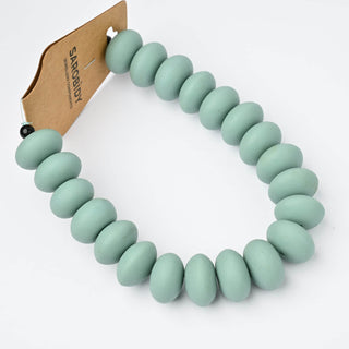 Perle in Resina Artigianali Rondella Verde Pistacchio 20x12mm