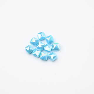 Cristalli Quadrato Azzurro Aurora Boreale 6x6mm - 10 pz | Sarobidy