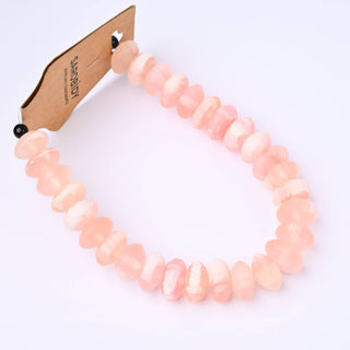 Perle in Resina Artigianali Rondella Rosa Opal Marmorizzato 15x6mm