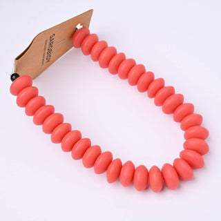 Perle in Resina Artigianali Rondella Salmone 15x6mm