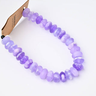 Perle in Resina Artigianali Rondella Lilla Marmorizzato 15x6mm