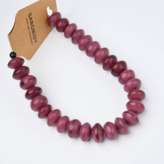 Perle in Resina Artigianali Rondella Viola 15x6mm