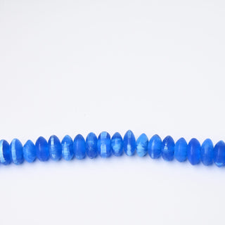 Perle in Resina Artigianali Rondella Blu Marmorizzato 15x6mm