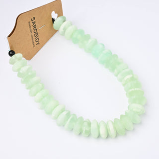 Perle in Resina Artigianali Rondella Verde Marmorizzato 15x6mm