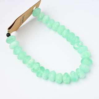 Perle in Resina Artigianali Rondella Verde Menta Marmorizzato 15x6mm