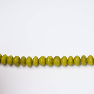 Perle in Resina Artigianali Rondella Verde Oliva 15x6mm