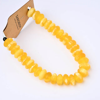 Perle in Resina Artigianali Rondella Giallo Marmorizzato 15x6mm