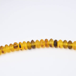 Perle in Resina Artigianali Rondella Giallo Ambrato Marmorizzato 15x6mm