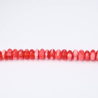 Perle in Resina Artigianali Rondella Rosso Marmorizzato 15x6mm
