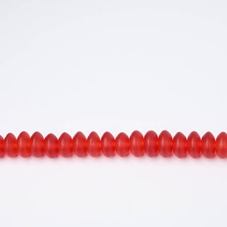 Perle in Resina Artigianali Rondella Rosso Fragola Opal 15x6mm