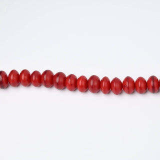 Perle in Resina Artigianali Rondella Rosso Scuro 15x6mm