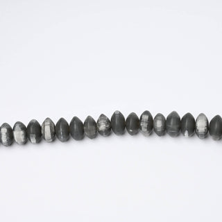 Perle in Resina Artigianali Rondella Grigio Marmorizzato 15x6mm