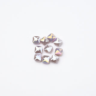 Cristalli Quadrati Lilla Aurora Boreale 6x6mm - 10 Pezzzi | Sarobidy