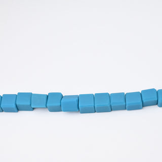 Perle in Resina Artigianali Cubo Blu 12x12mm