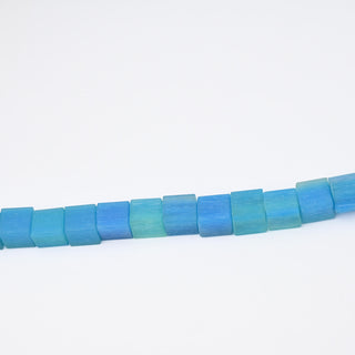 Perle in Resina Artigianali Cubo Blu Opal 12x12mm