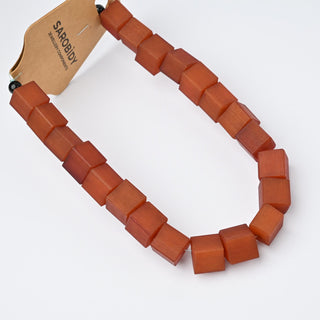 Perle in Resina Artigianali Cubo Terracotta 12x12mm