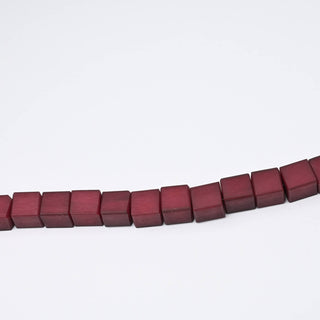 Perle in Resina Artigianali Cubo Bordeaux 12x12mm