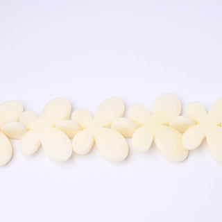 Perle in Resina Artigianali Farfalla e Disco Bianco 45x32mm