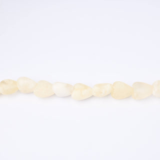 Perle in Resina Artigianali Cuore Bianco Marmorizzato 18x16mm