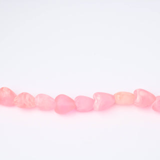 Perle in Resina Artigianali Cuore Rosa Marmorizzato 18x16mm