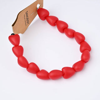 Perle in Resina Artigianali Cuore Rosso 18x16mm