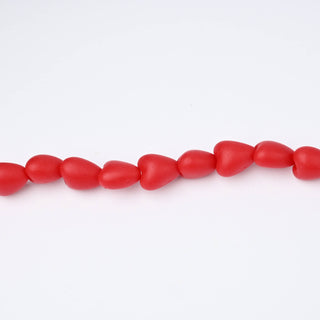 Perle in Resina Artigianali Cuore Rosso 18x16mm