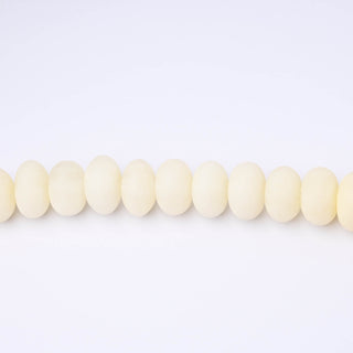 Perle in Resina Artigianali Rondella Bianco Marmorizzato 22x14mm