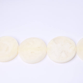 Perle in Resina Artigianali Disco Bianco Marmorizzato Ø 45mm