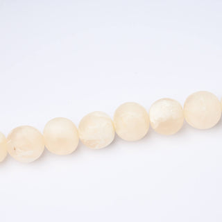 Perle in Resina Artigianali Tondo Bianco Marmorizzato Ø 22mm