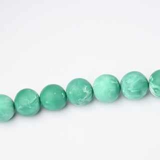 Perle in Resina Artigianali Tondo Turchese Marmorizzato Ø 22mm