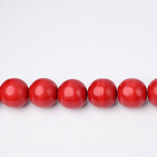 Perle in Resina Artigianali Tondo Rosso Ciliegia Ø 22mm