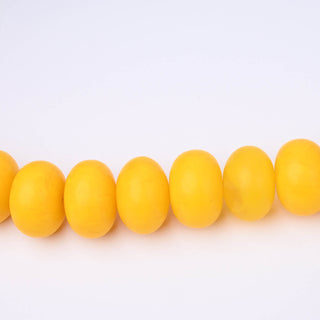Perle in Resina Artigianali Tondo Giallo Marmorizzato 32x20mm