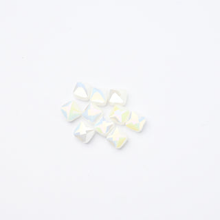 Cristalli Quadrato Bianco Nuvola Aurora Boreale 6x6mm - 10 pz | Sarobidy