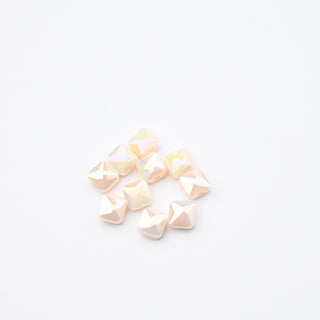 Cristalli Quadrato Cipria Aurora Boreale 6x6mm - 10 pz | Sarobidy