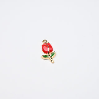 Ciondolo Fiore Rosso 19x11mm