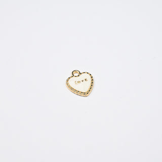 Ciondolo Cuore Bianco 12mm