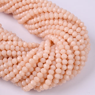 Cristalli Rondella Rosa Pesca 4mm