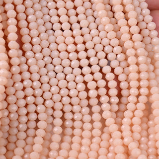 Cristalli Rondella Rosa Pesca 4mm