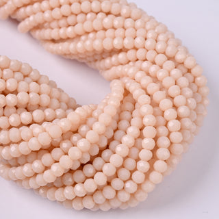Cristalli Rondella Rosa Crema 4mm