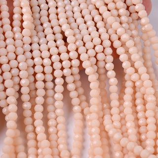 Cristalli Rondella Rosa Crema 4mm