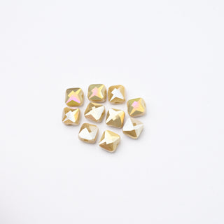 Cristalli Quadrato Ocra Aurora Boreale 6x6mm - 10 pz | Sarobidy