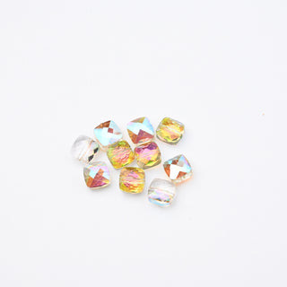 Cristalli Quadrato Crystal Iridescente 6x6mm - 10 pz | Sarobidy