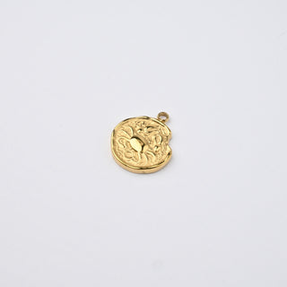 Ciondolo Cancro in Acciaio Placcato Oro 14k - 15mm