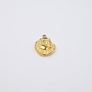 Ciondolo Cancro in Acciaio Placcato Oro 14k - 15mm