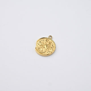 Ciondolo Scorpione in Acciaio Placcato Oro 14k - 15mm