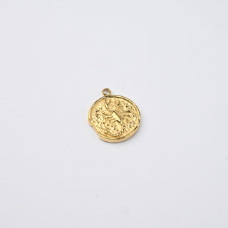 Ciondolo Scorpione in Acciaio Placcato Oro 14k - 15mm