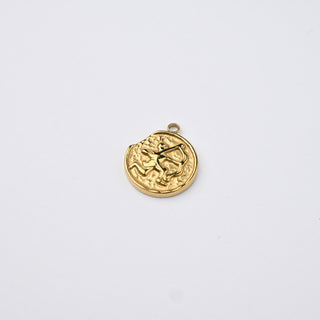 Ciondolo Sagittario in Acciaio Placcato Oro 14k - 15mm
