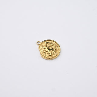 Ciondolo Sagittario in Acciaio Placcato Oro 14k - 15mm