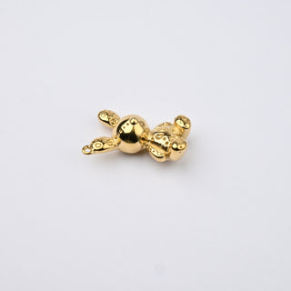 Ciondolo Coniglietto Balloon in Acciaio Placcato Oro 14k - 23x15mm
